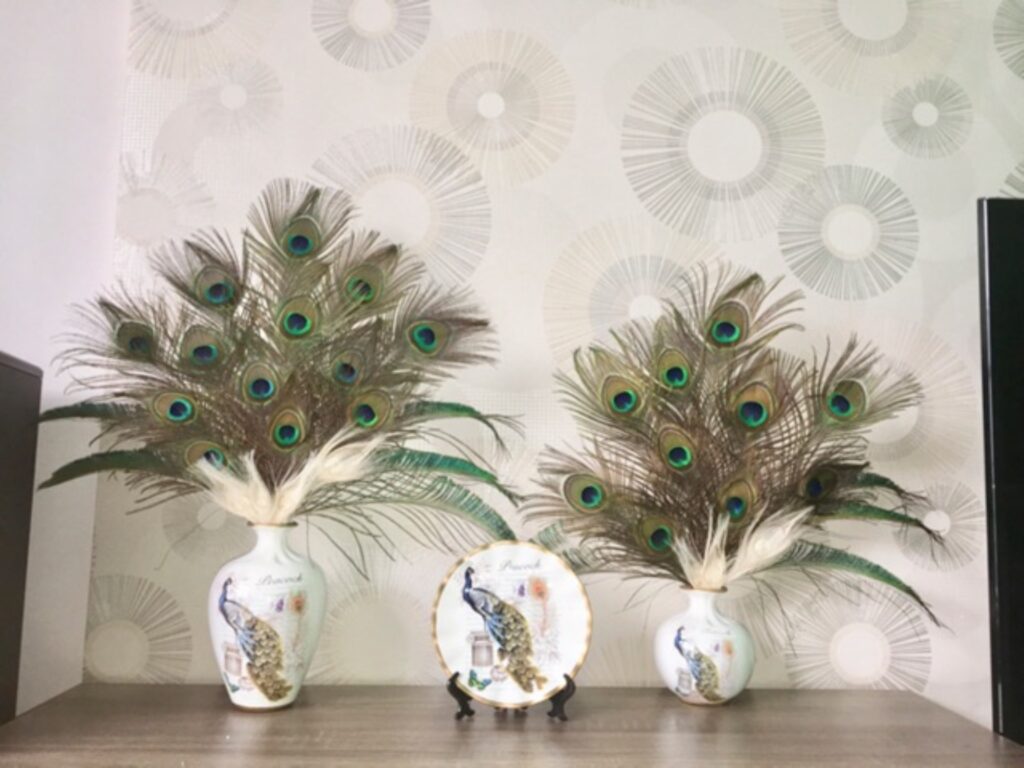 Trang trí bằng lông công