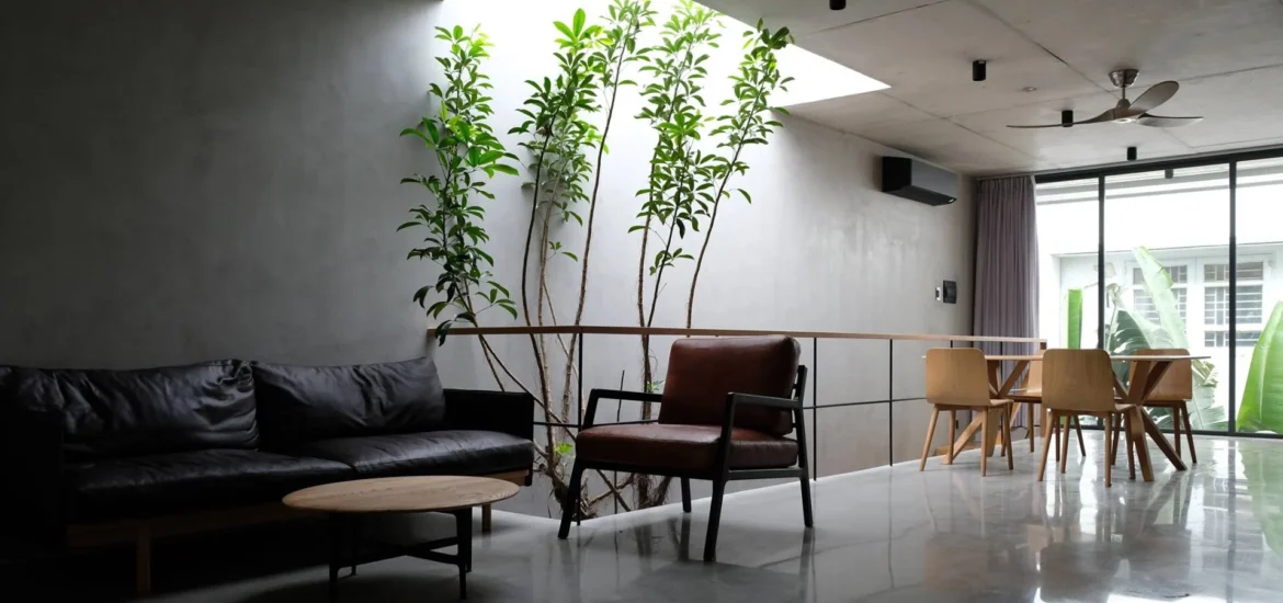 Ảnh Nhà ống không có bất kỳ tường ngăn nào, kể cả nhà vệ sinh